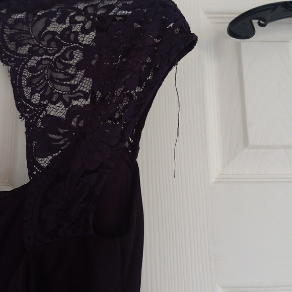 Plum Dress with Lace Back - Picture 5 of 8